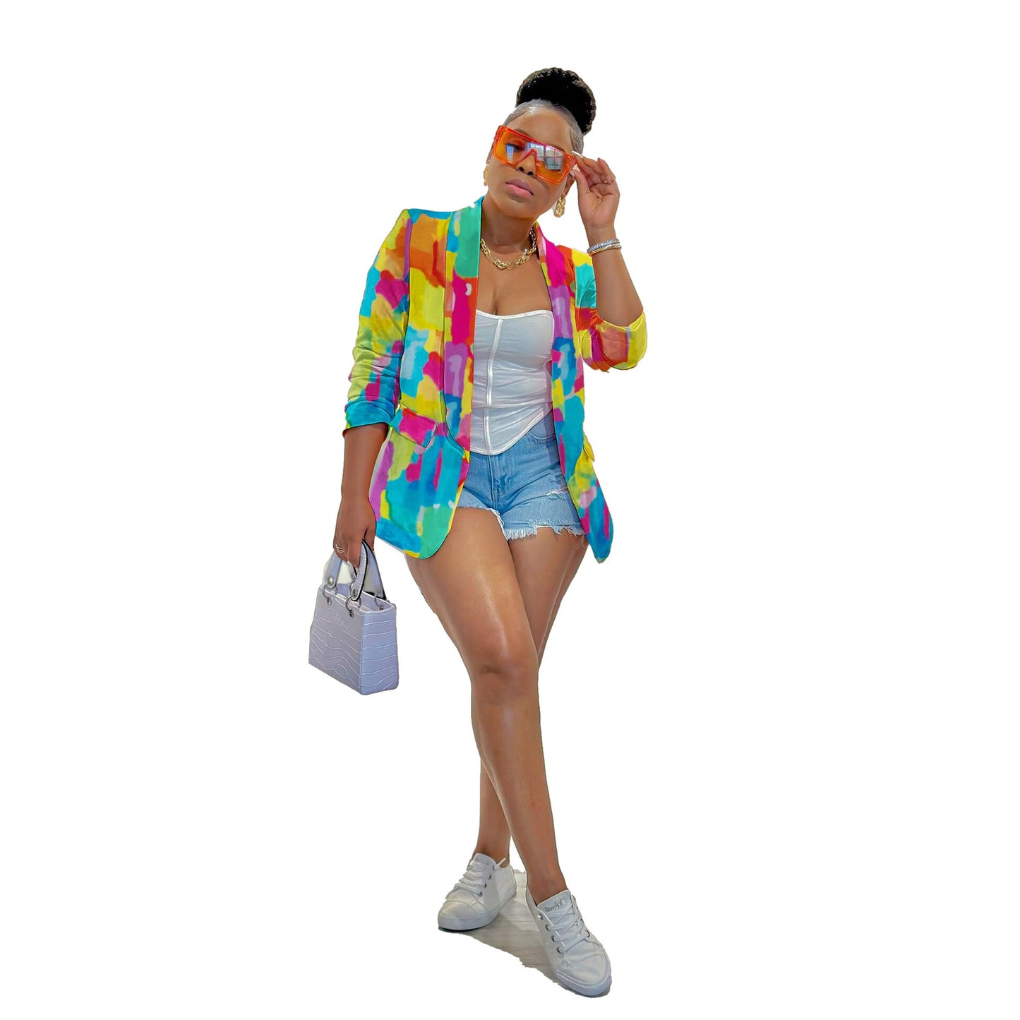 Classic Unique Casual Fashion Color Printing Blouses