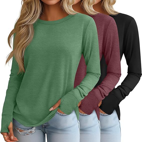 Women's Autumn Round Neck T-shirt Temperament Commute Blouses