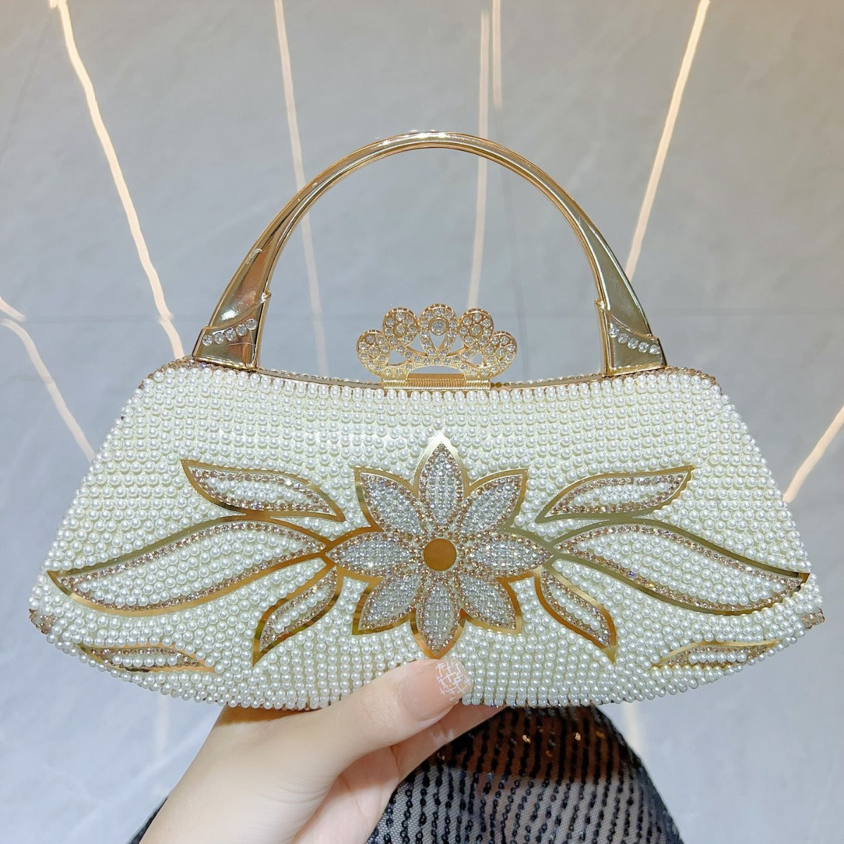 Pretty Flower Hand High Sense Banquet Handbags