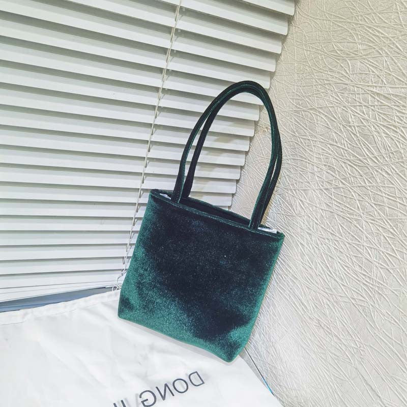 Women's Niche Retro Imported Veet Cell Clutch Handbags