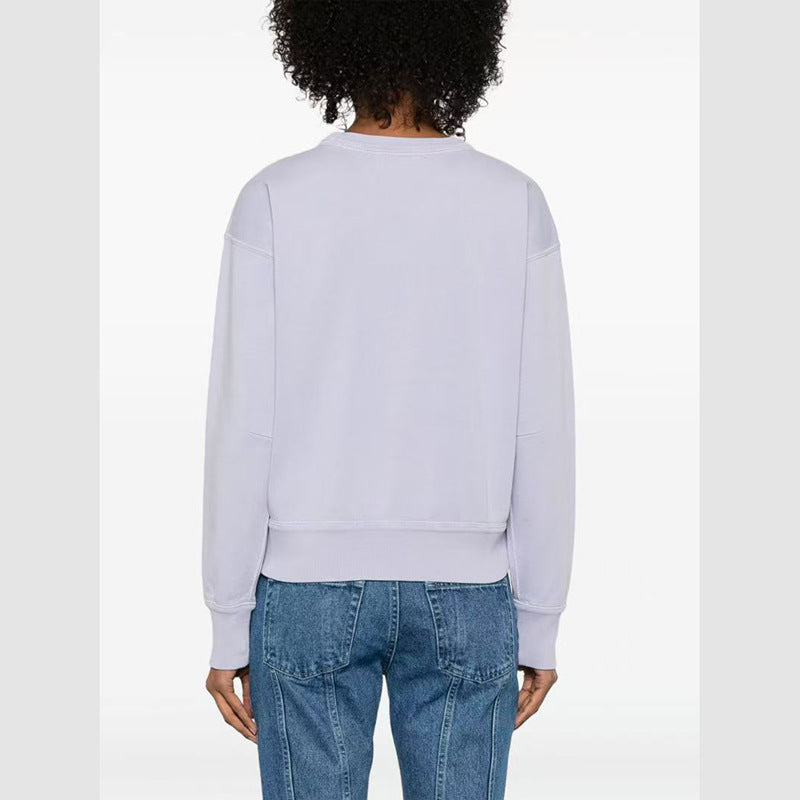 Women's Classic Letter Printed Fleece Cotton Brushed Sweaters