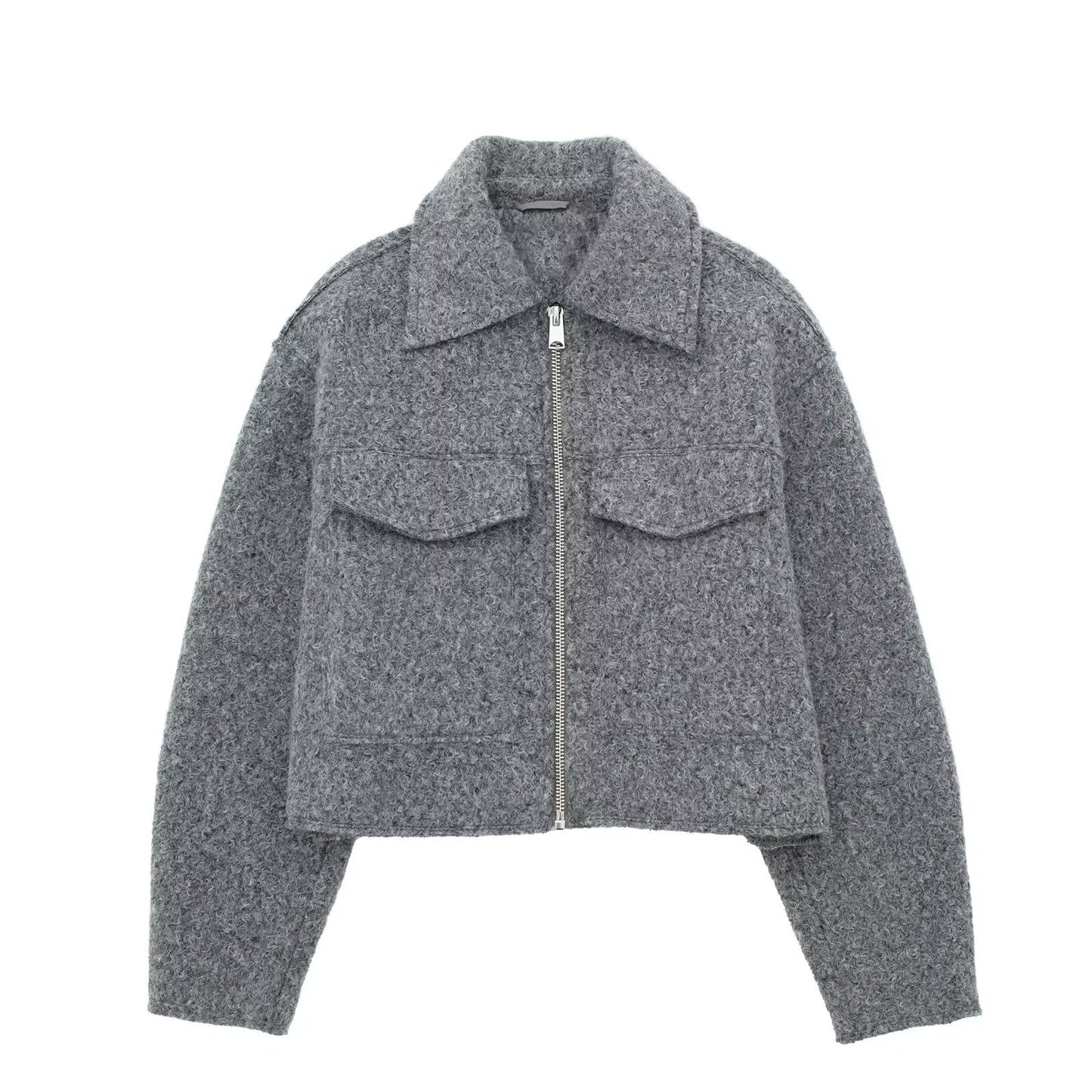 Graceful Elegant Autumn Bead Leather Loose Coats