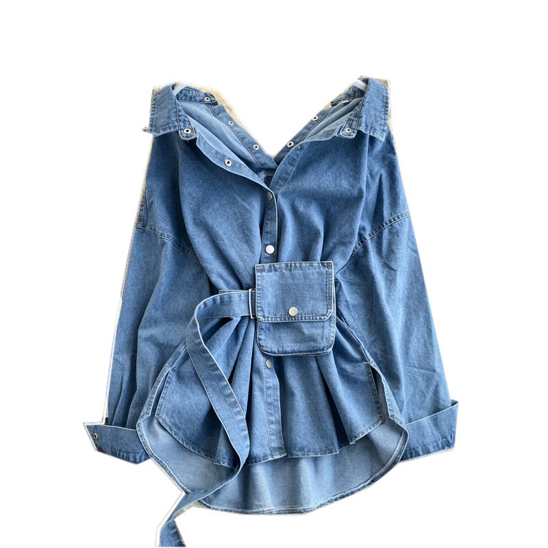 Women's More Than Fitted Waist Backless Wear Bag Blouses