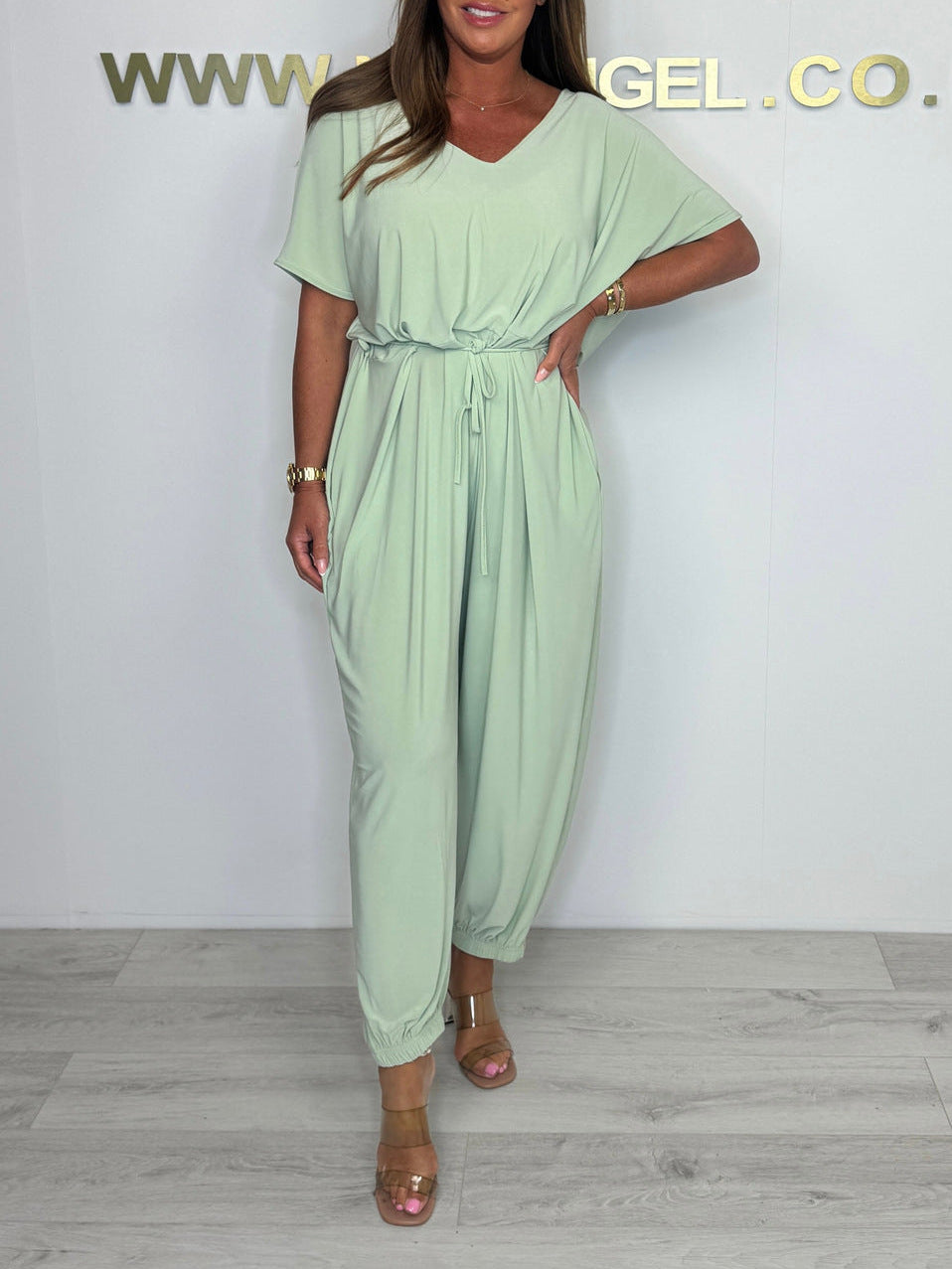Women's Summer Waist Loose Solid Color Women's Jumpsuit/clothing