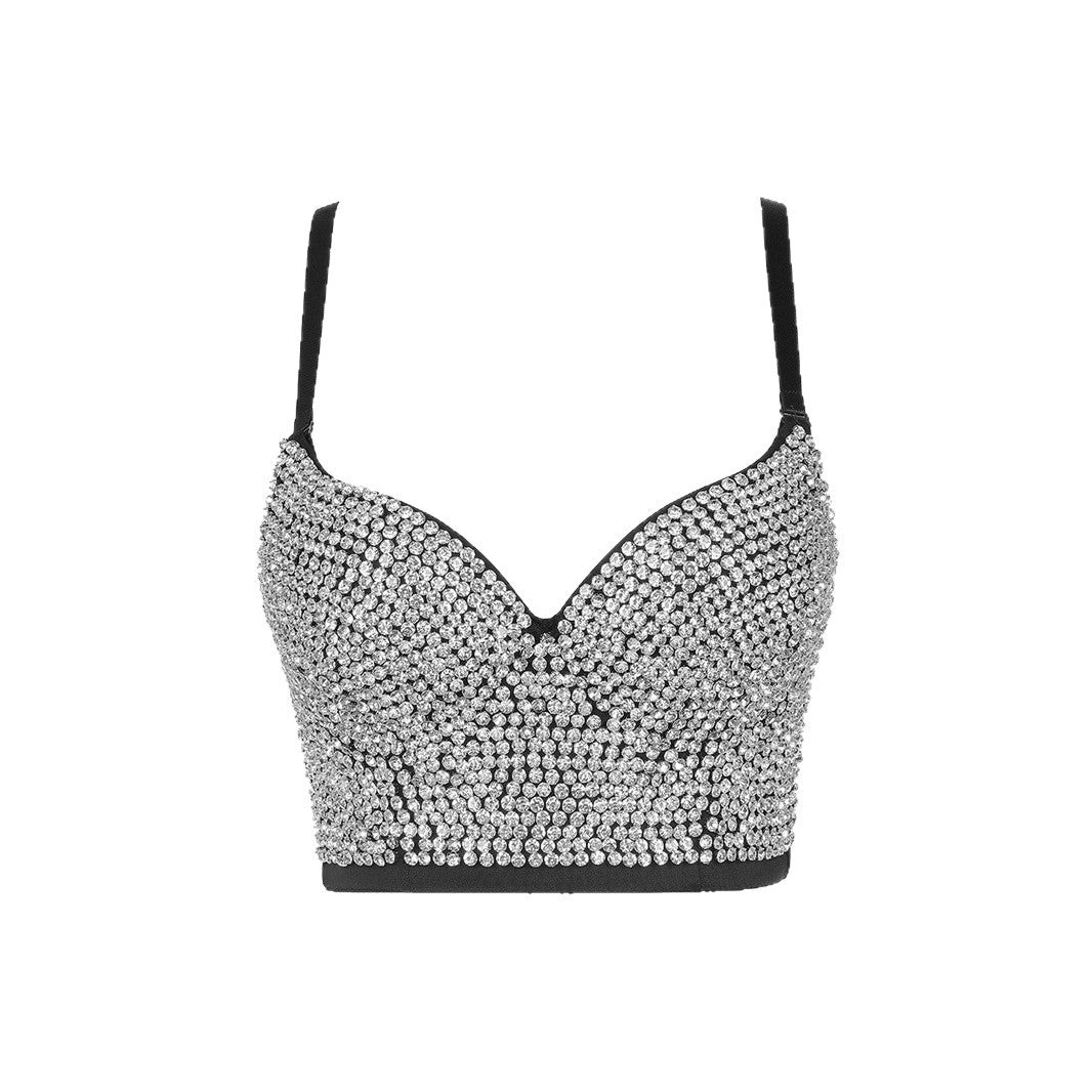 Studded Brassiere Fashion Suspenders Outer Wear Vests
