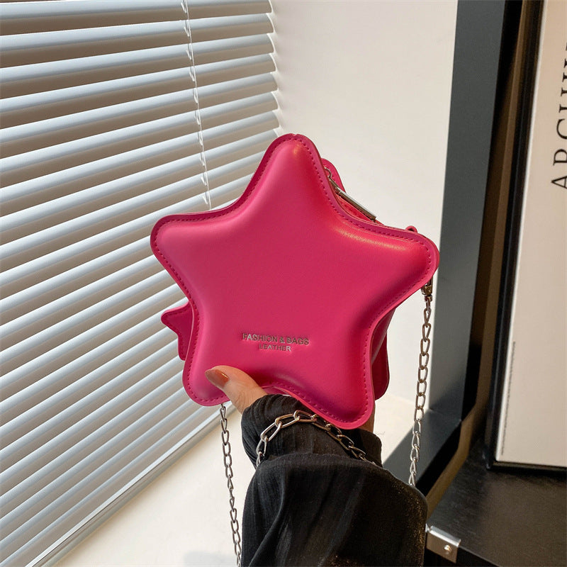 Women's Chain Five-pointed Star Box Fashion Crossbody Bags