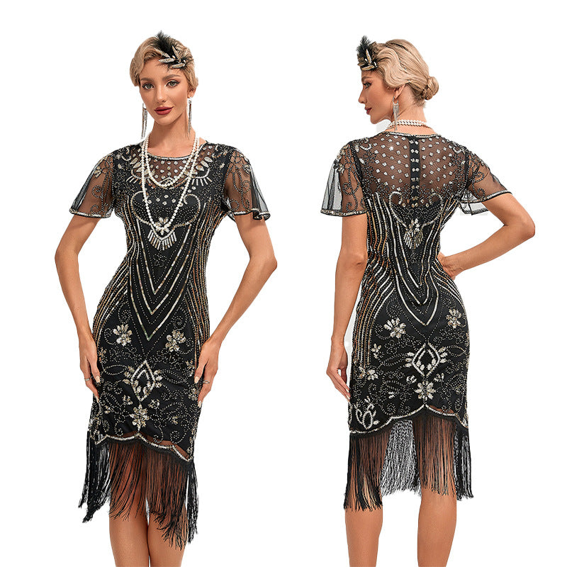Sequined Dress Tassel Party Banquet Dance Wedding Dresses