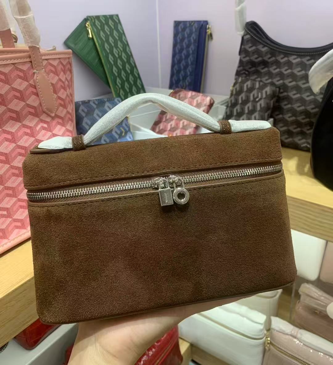 Comfortable Versatile Frosted Suede Lunch Box Crossbody Bags