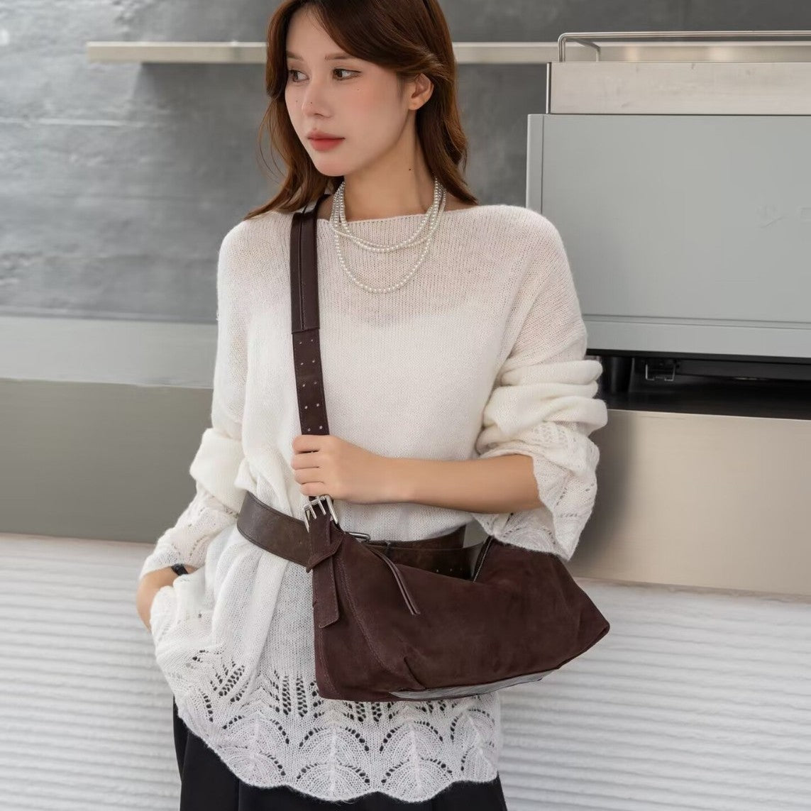 Women's Leather High-grade French Minority Genuine Bags