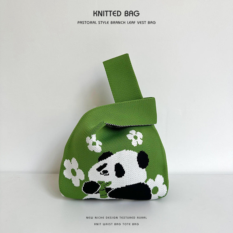 Women's Cute Panda Trendy Daily Versatile Polyester Handbags