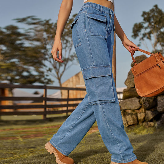 Women's American Retro Washed Denim Casual Jeans