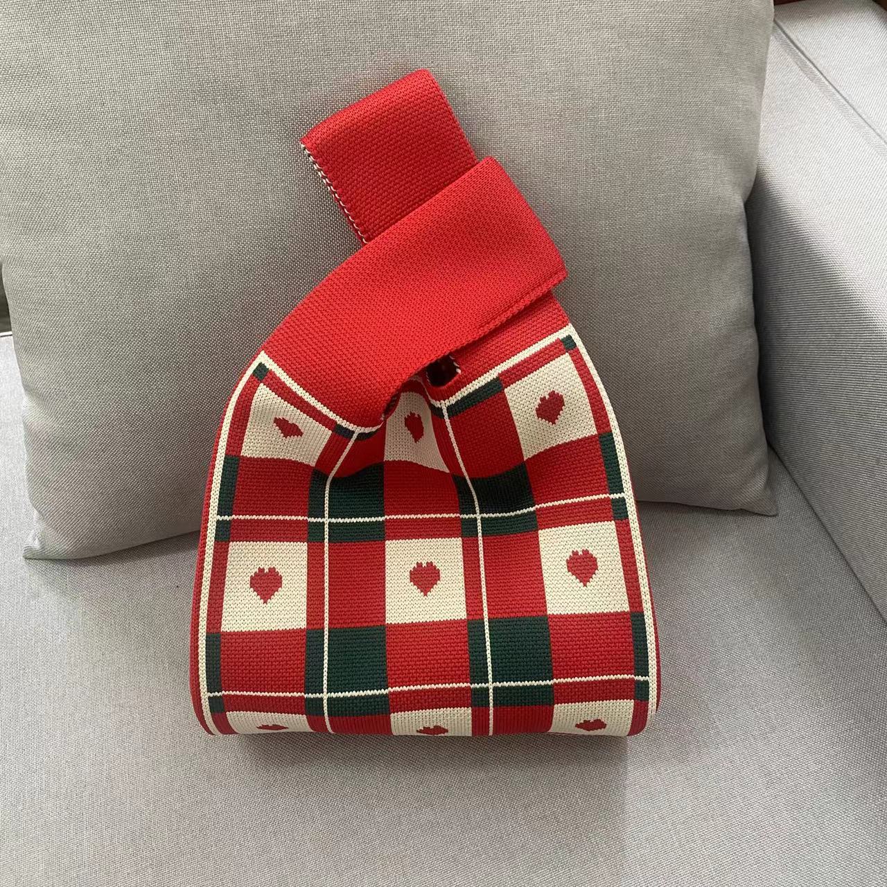 Korean Style Woolen Yarn Fashion Simple Tote Bags