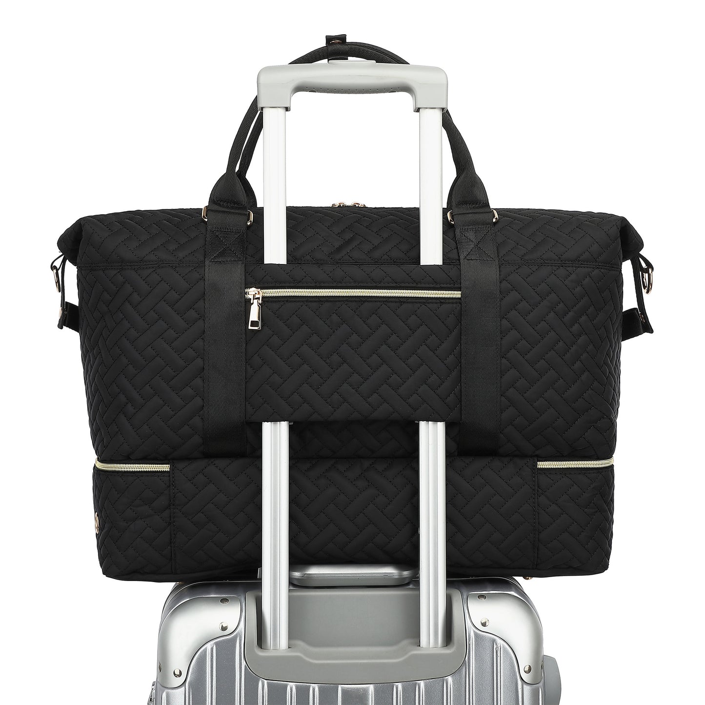 Women's & Men's Hair Fashion Embroidery Thread Rhombus Dry Travel Bags