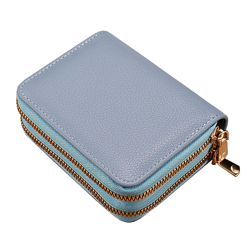 Women's Zipper File Short Large Capacity Multiple Slots Card Holder