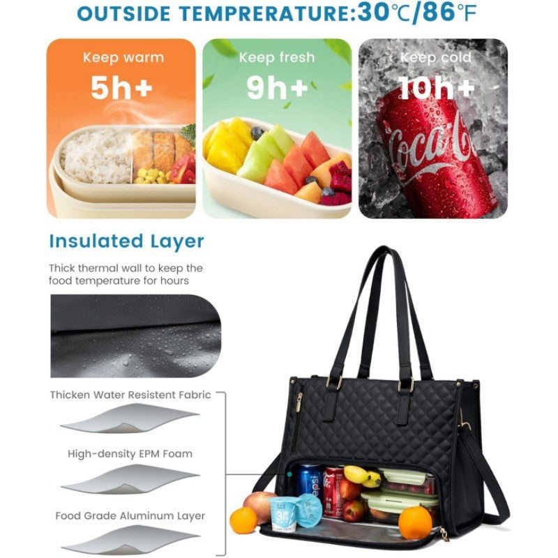 Insulated Lunch Portable Large Capacity Family Handbags