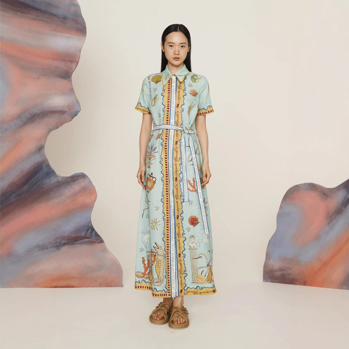 Personalized Iti Lantern Sleeve Casual Fashion Dress