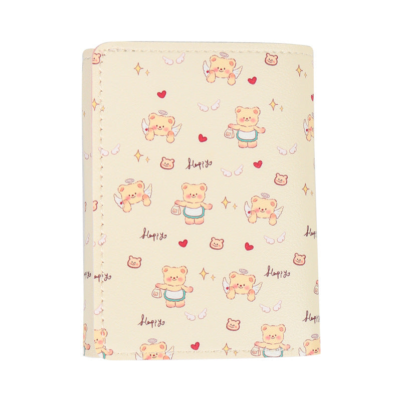 Butter Bear Cute Creative Cartoon Simple Personality Ladies Wallets