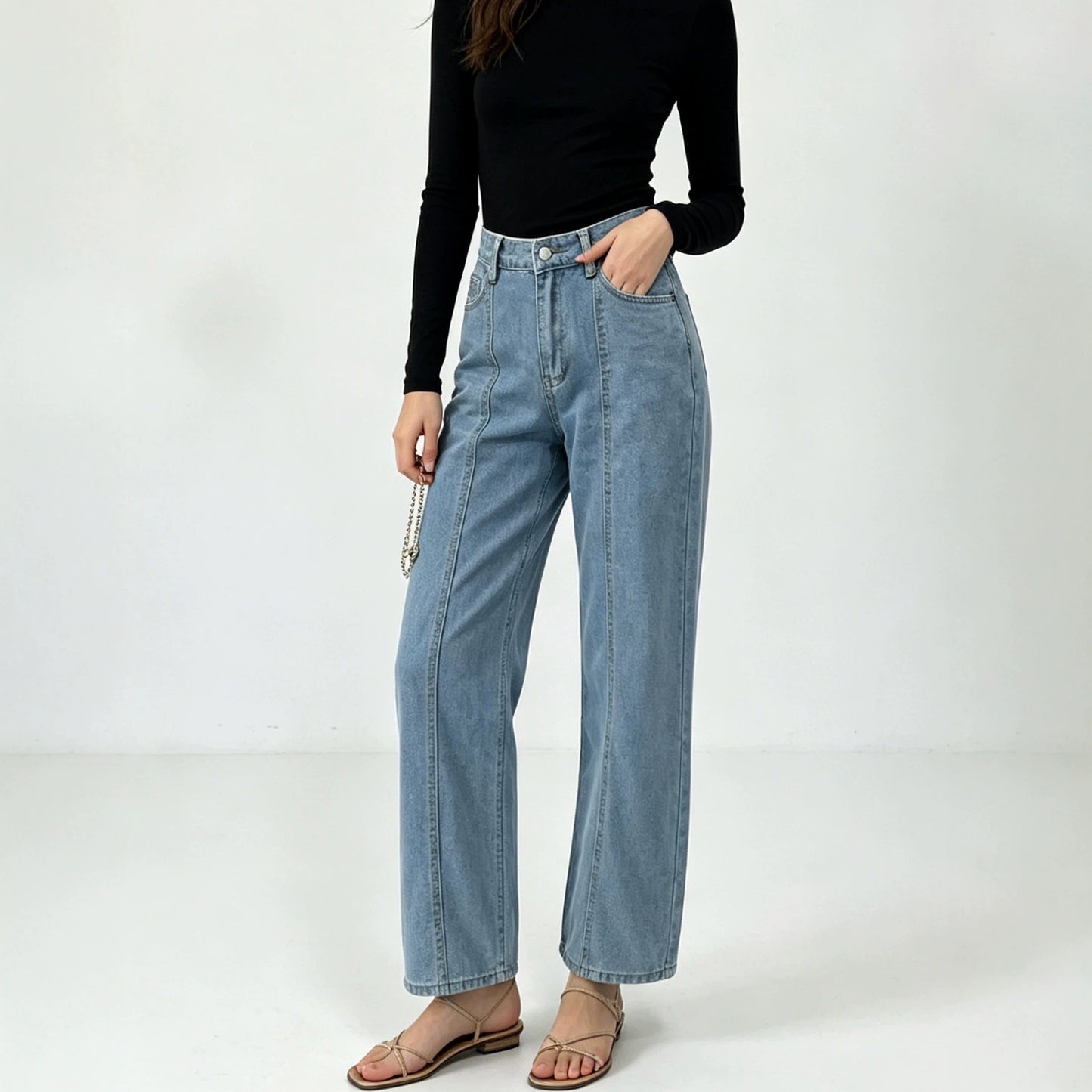 Durable Women's Source Casual Straight Personality Jeans