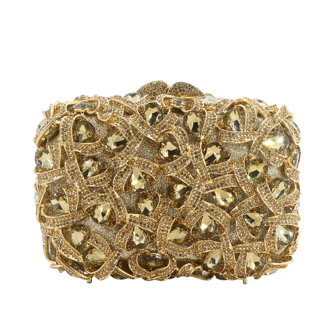 Women's Colorful Luxury Full Steamed Crystal Bun Evening Bags