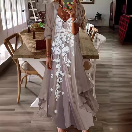 Women's Summer Print Holiday Suspender Dress Indian Style Dresses
