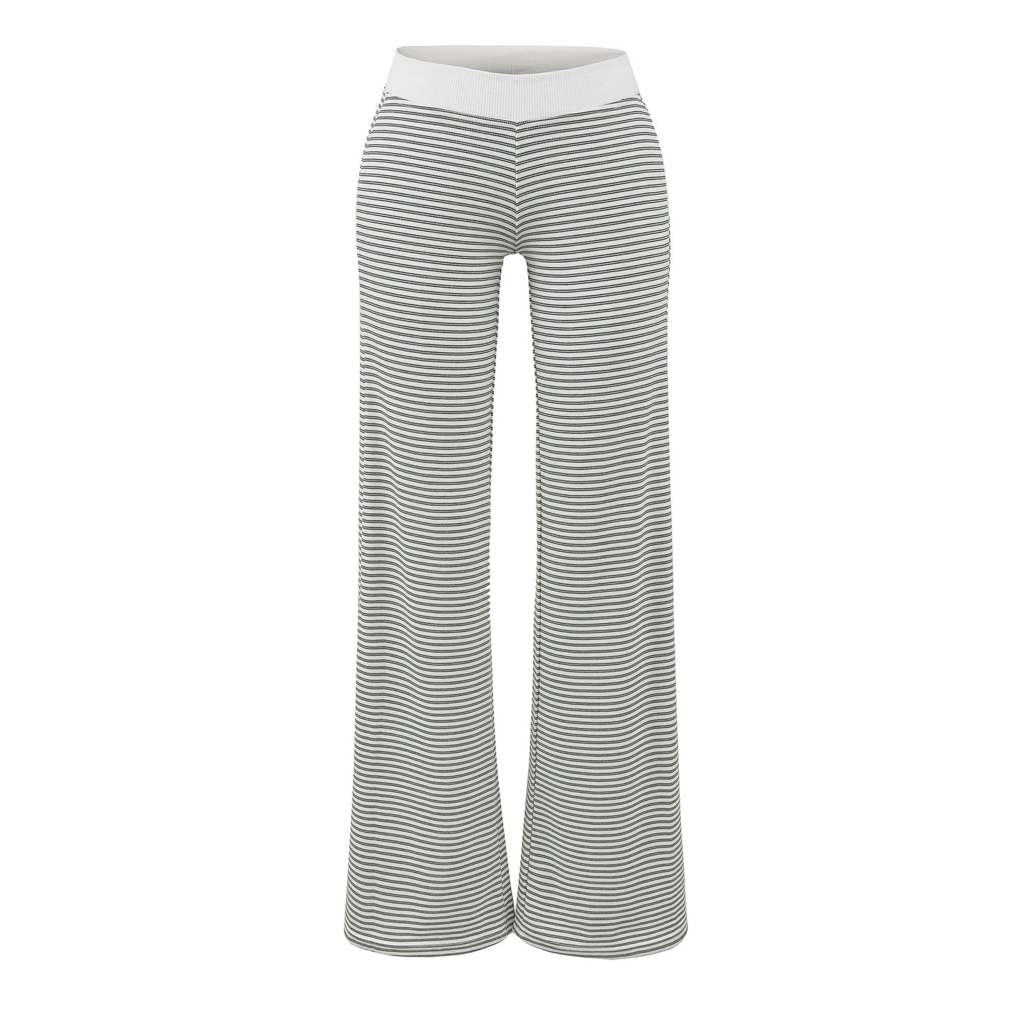 Women's Hot Stitching High Waist Striped Contrast Color Pants
