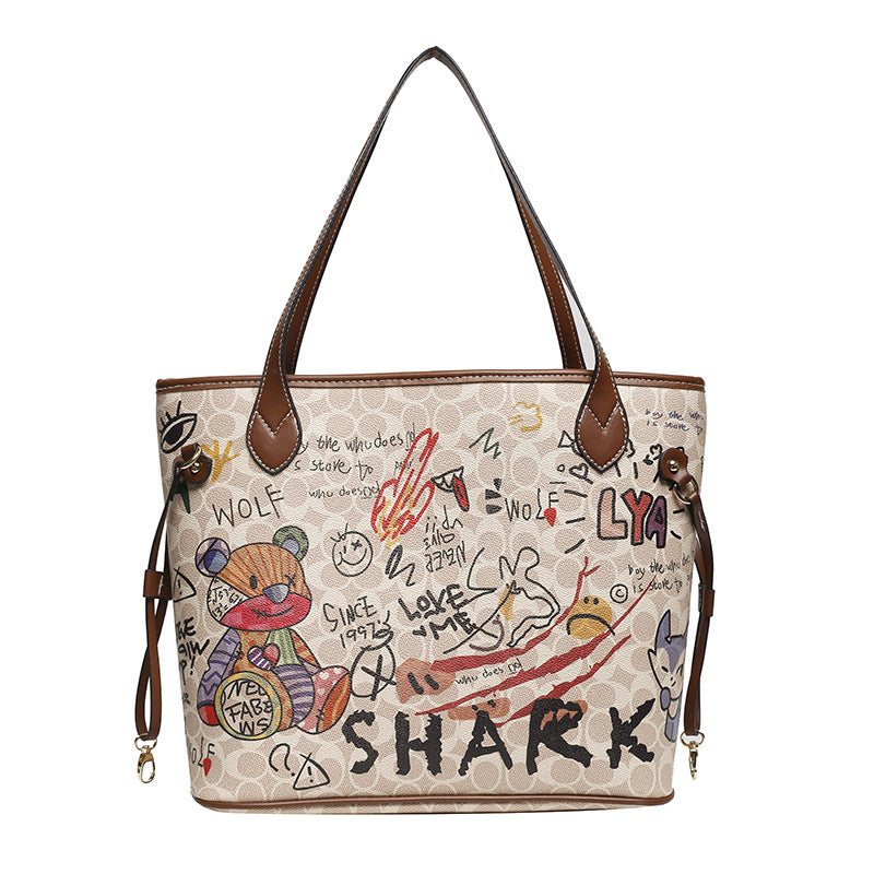 Women's Bear Soft Leather Iti High-grade Fashion Tote Bags