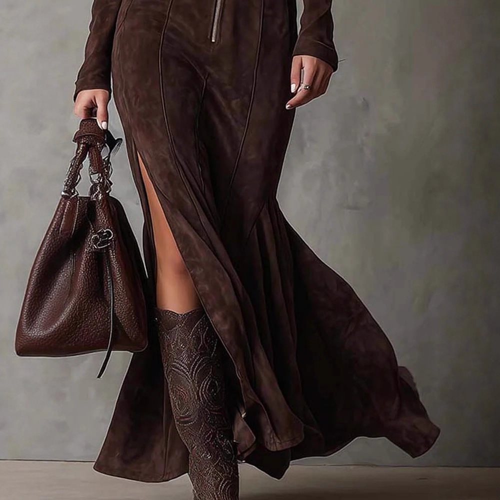 Autumn Fashion Elegant Graceful Zipper Lapel Suits