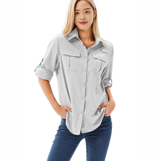 Women's Color Outdoor Casual Hiking Fishing Breathable Blouses