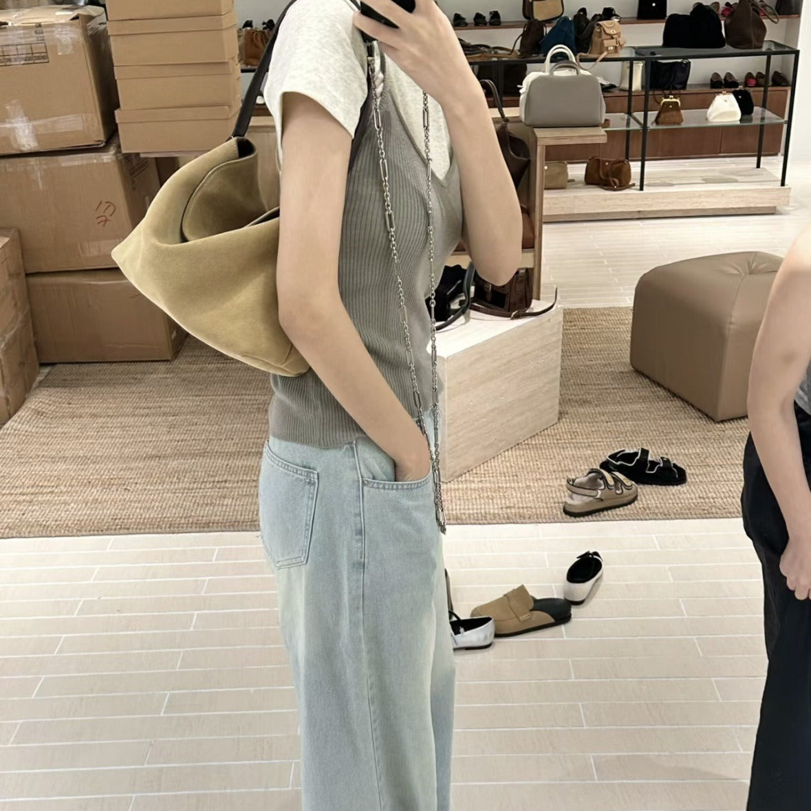 Women's Style Vintage Suede Surface Minority Underarm Armpit Bags