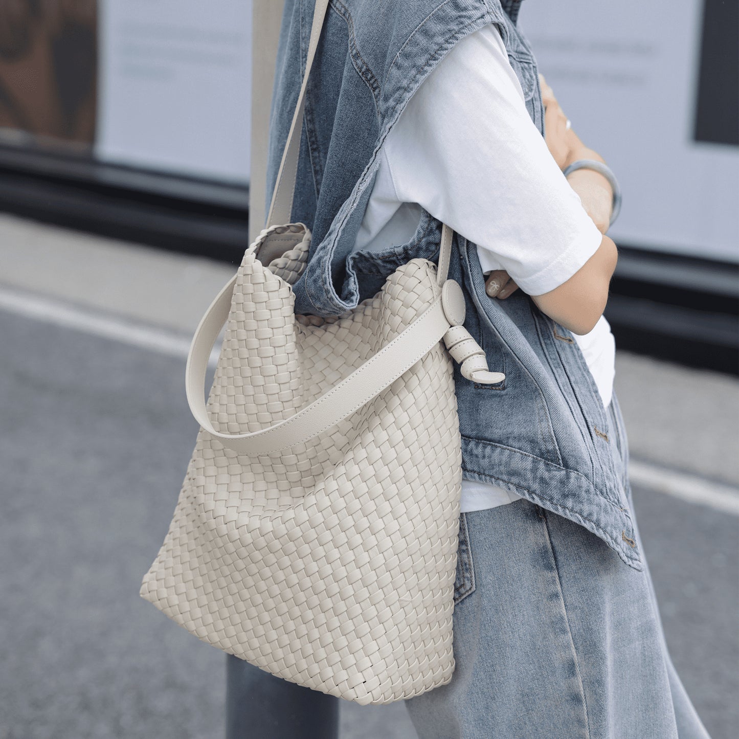 Vegetable Basket Niche Large Capacity Single Handbags