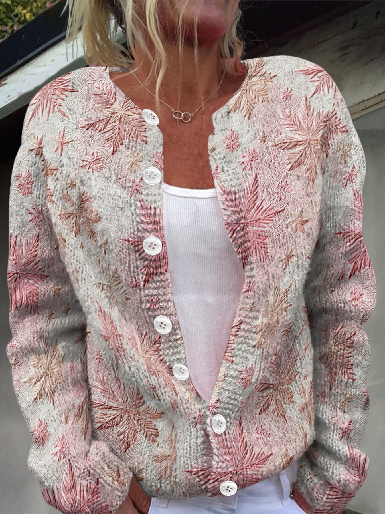 Glamorous Winter Single-breasted Christmas Warm Button Sweaters