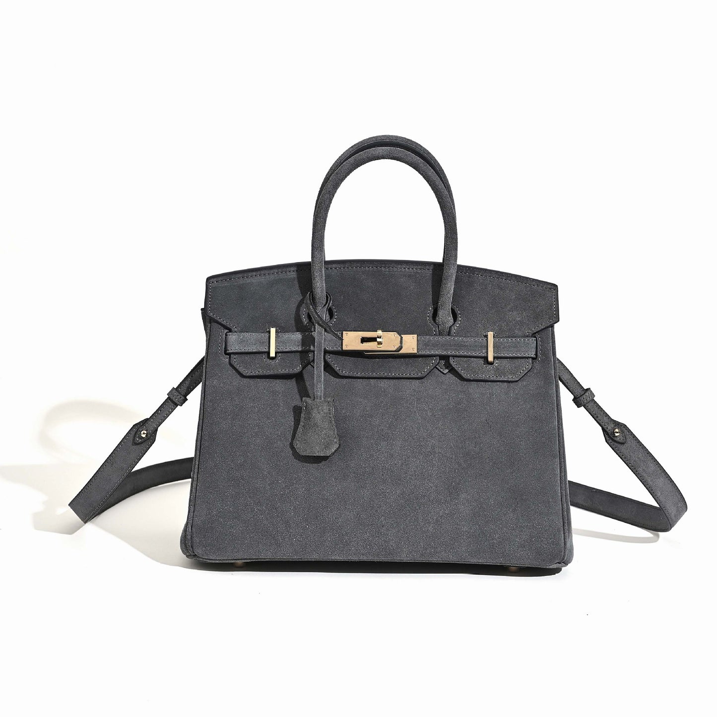 Women's Head Genuine Leather Layer Cowhide Frosted Large Handbags