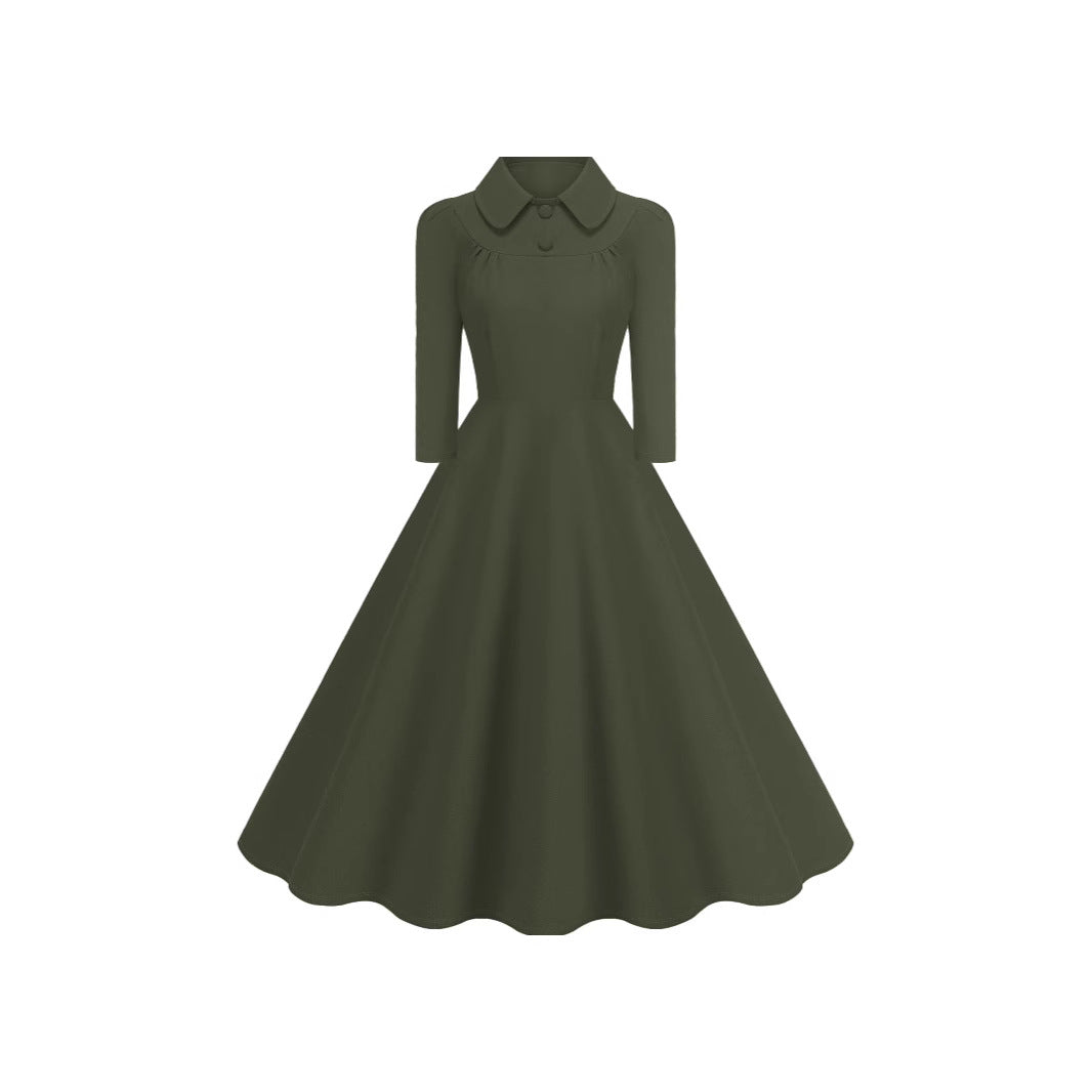 Women's Dress Long Sleeve Autumn Retro Literary Elegance Skirts