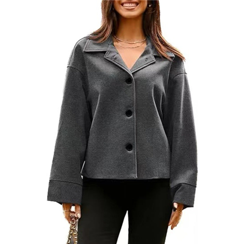 Women's Casual Office Long Sleeve Button Small Suit