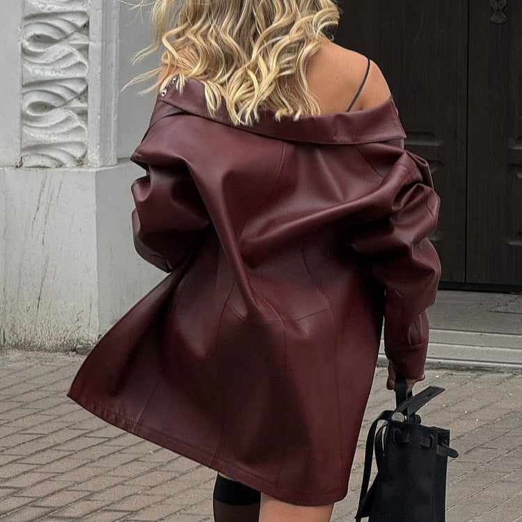 Women's Vintage Design Lapel Long Sleeve Suspender Cardigans