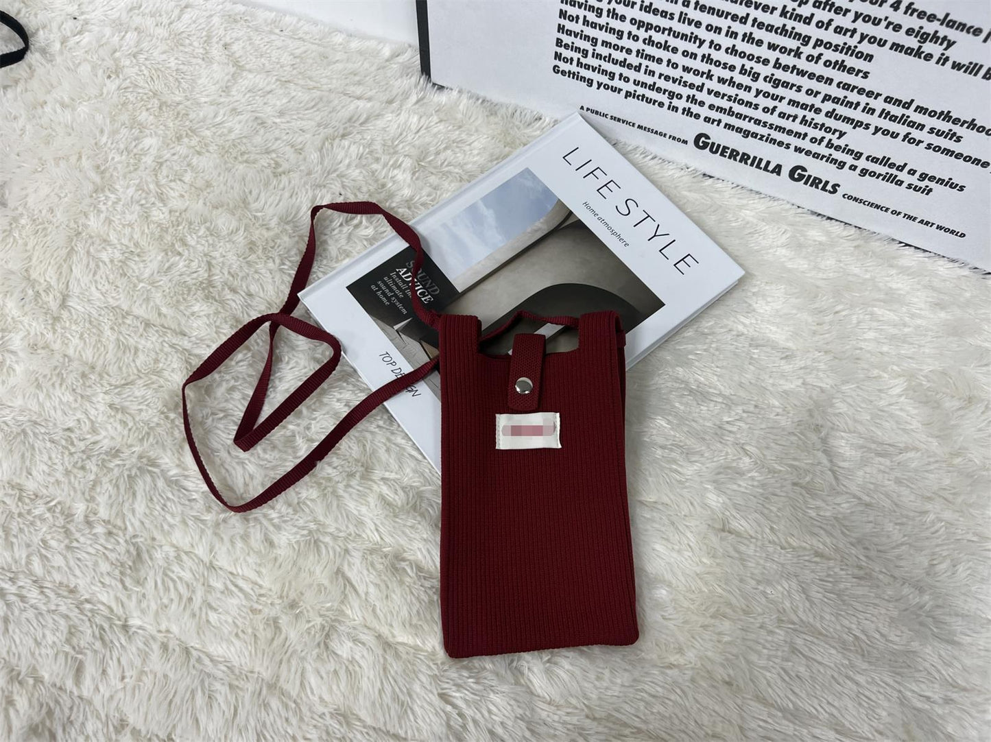 Spring Solid Color Cell Vertical Mini Simple Change Phone Bags