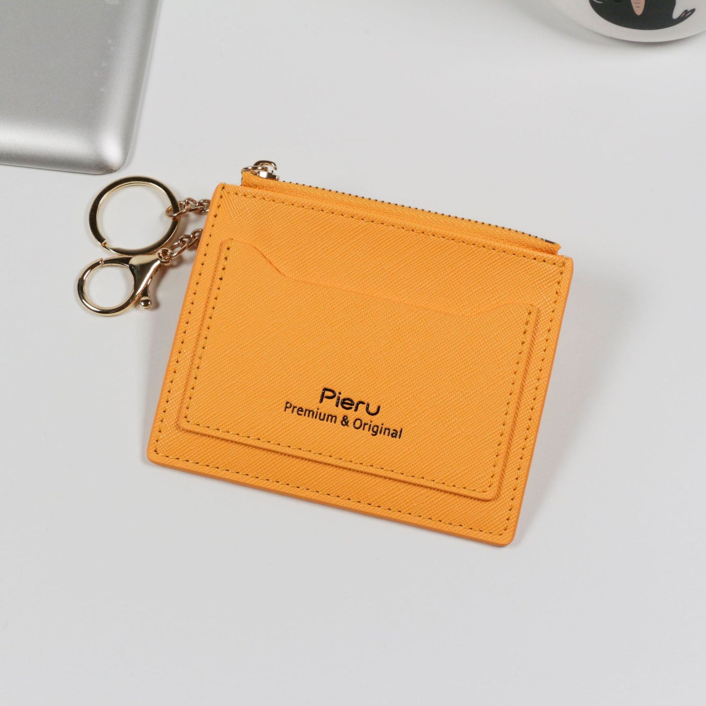 Korean Style Candy Color Simple Zipper Card Holder