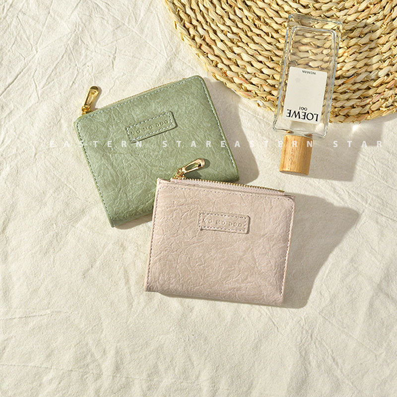 Female Korean Style Retro Folding Mori Ladies Wallets