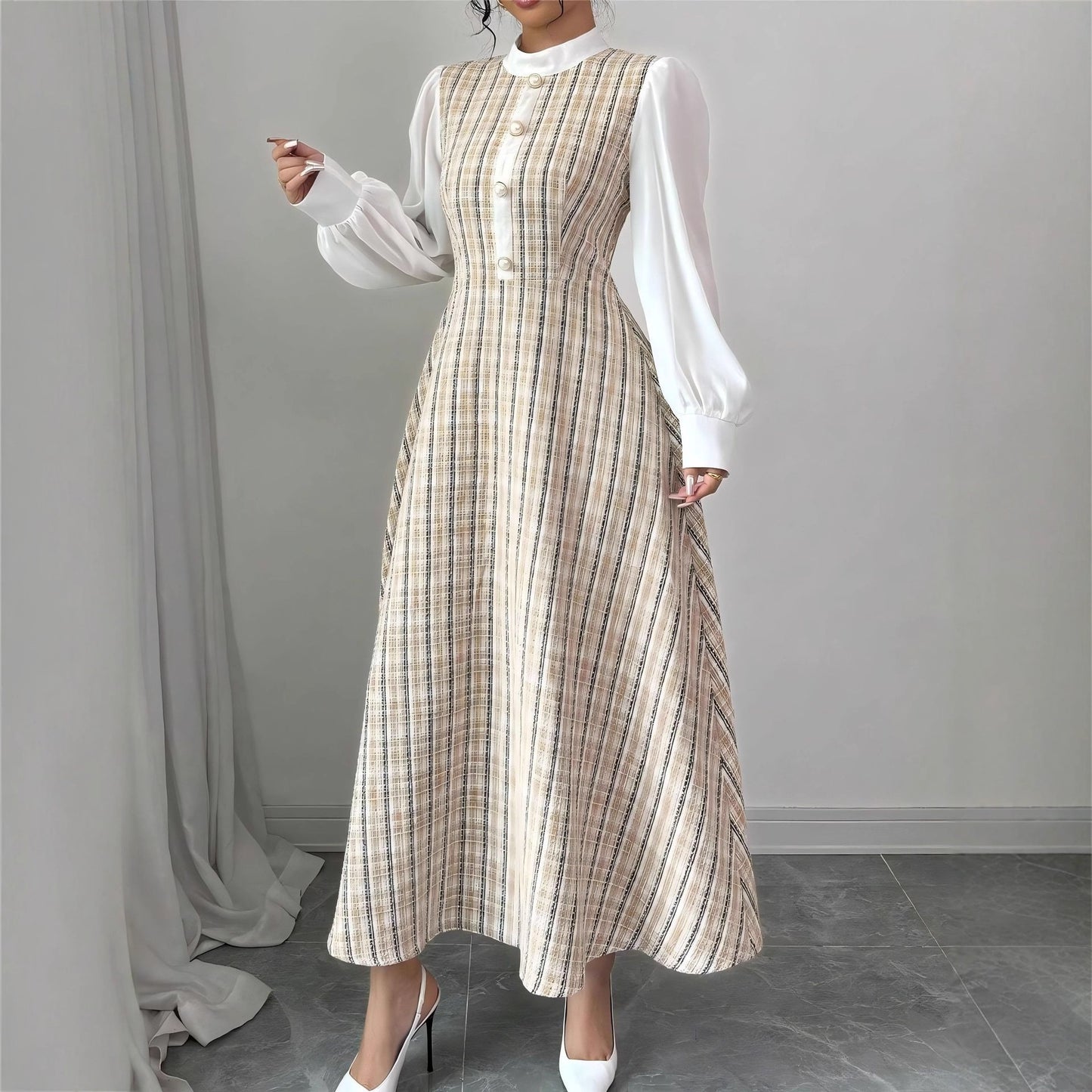 Women's Winter Classic Style Slim Fit Fashion Waist Dresses