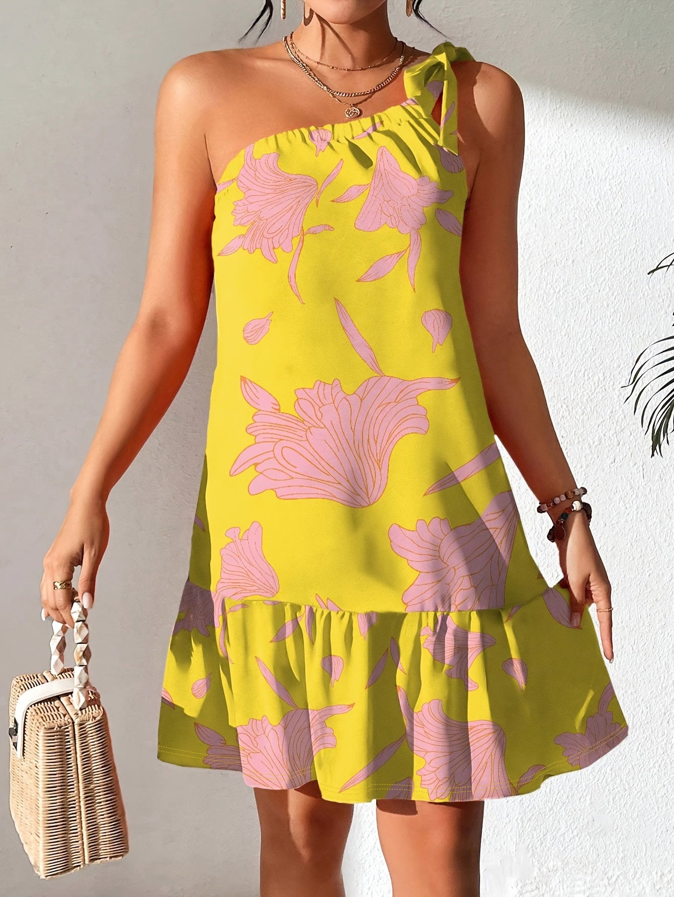 Women's Floral Elegant Summer Beach Midi Dress
