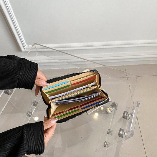 Women's Long Clutch Wrist Indentation Large Capacity Ladies Wallets