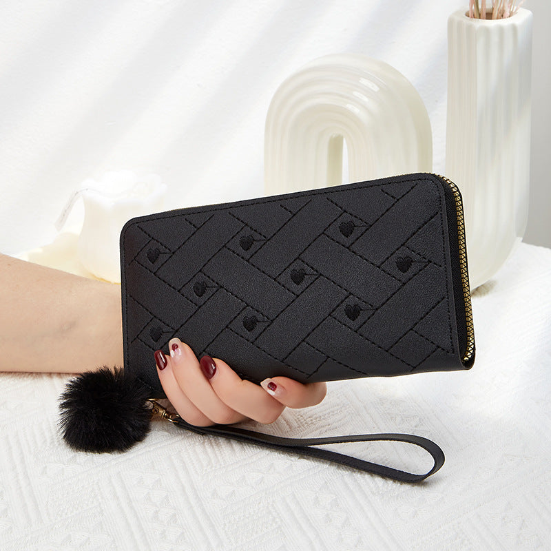Korean Style Single Zipper Long Fashion Ladies Wallets