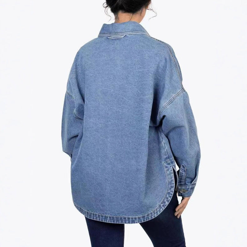 Retro Loose Casual Early Autumn Split Blouses
