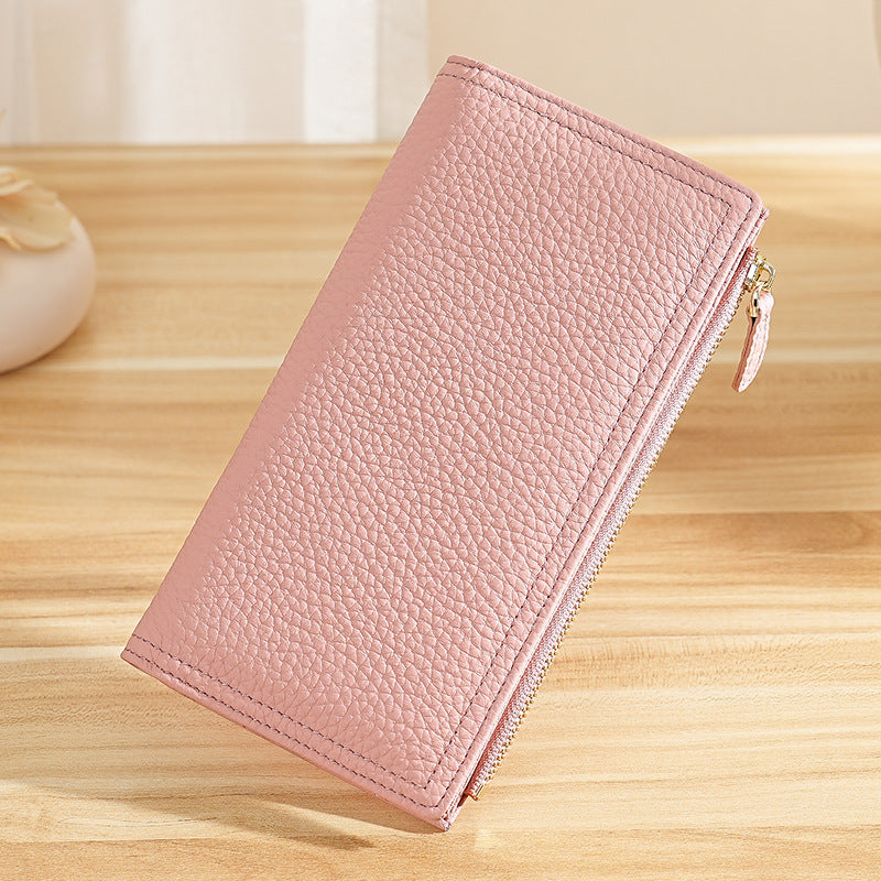 Litchi Pattern Leather Large Capacity Multiple Ladies Wallets