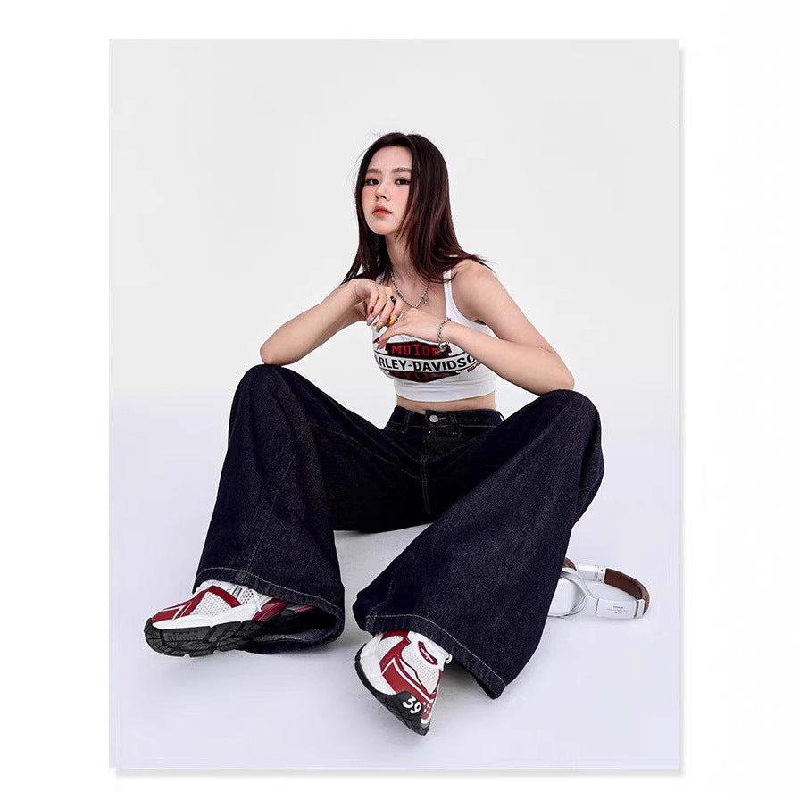 Women's Wide Leg Autumn Drape Lazy Casual Jeans