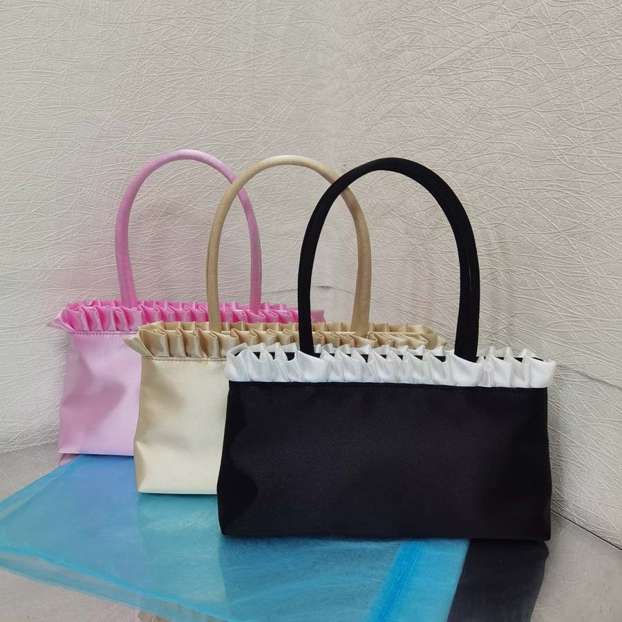 Women's Vintage Crumpled Lace Large Capacity Armpit Bags