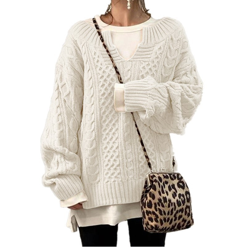 Trendy Innovative Popular Hemp Pattern Casual Sweaters