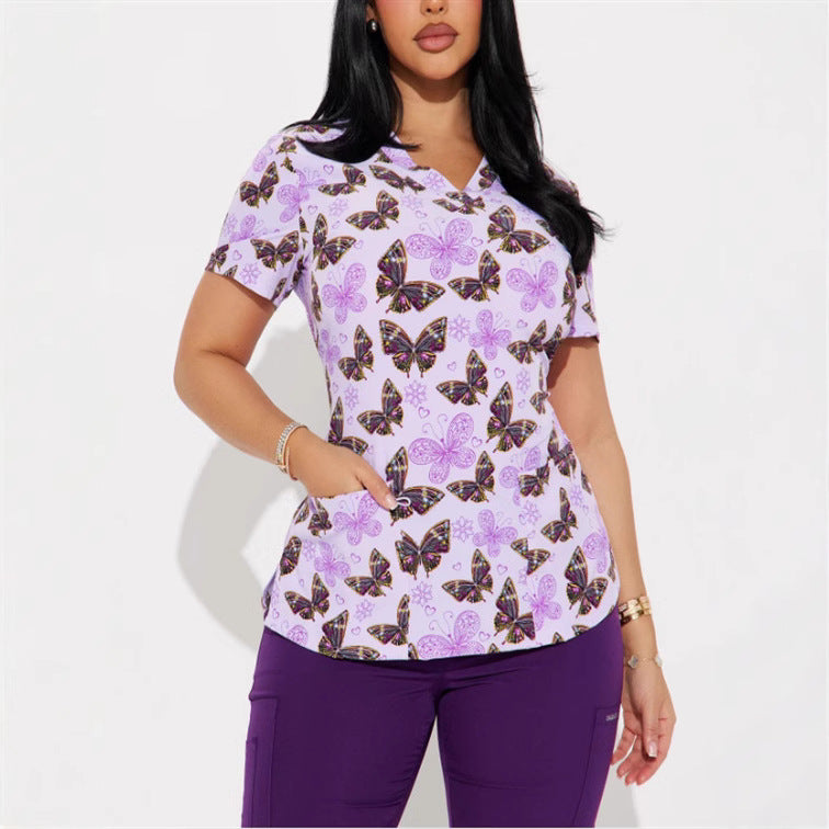 Valentine's Day Heart Printing Casual Sleeve Women's T-shirt