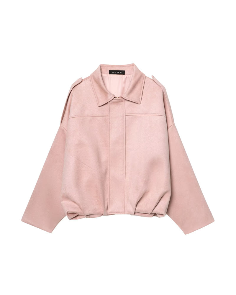 Women's Spring Casual Loose Lapels Retro Design Jackets