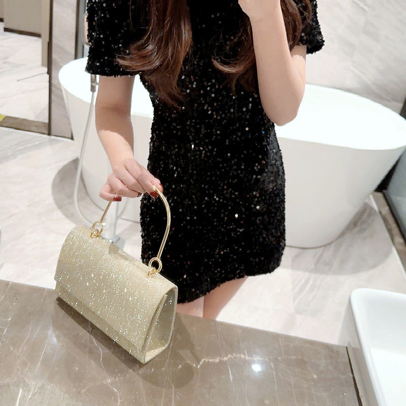 Women's Gold Shiny Large Capacity Dinner Princess Evening Bags